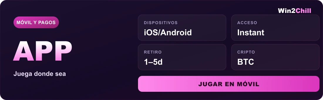 Win2Chill Casino mobile app